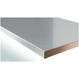 GARANT Worktop of beech marine ply with stainless steel covering, Depth 800 mm