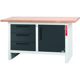 HOLEX Workbench with 3 drawers and 1 swing door