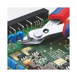 Knipex Electronic Super Knips Side Cutters Stainless Steel in use alternate view