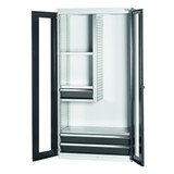 GARANT GridLine Base cabinet with divider and drawers with Viewing window swing doors