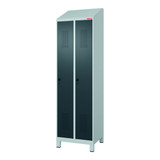 HOLEX Garment locker with a sloping top, plastic feet and security twist bar lock