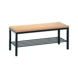 HOLEX Bench seat with shoe rack, free-standing Beech