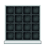 GARANT GridLine easyPick small parts storage bin set, 16x16G