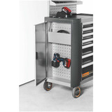 Garant Gridline ToolCar Rolling Tool Cart, Full Extension Drawers open side door
