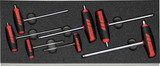Holex Hexagon T-Handle Screwdrivers in Rigid Foam Inlay, Set of 7