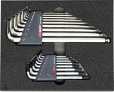 Holex Torx and Hexagon L-wrenches in Rigid Foam Inlay, Set of 17