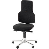 GARANT ESD swivel work chair, fabric upholstery, with castors, low