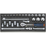 Garant 1/2" Drive Socket in Rigid Foam Inlay, Set of 30