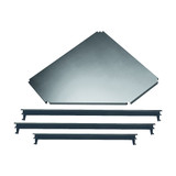 GARANT Corner shelf, galvanised with cross beams