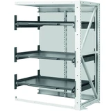 GARANT Heavy-duty extension rack with 1 column stile with 100 % extension pull-out shelf, Usable depth 1350 mm