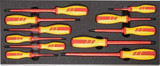Holex Insulated Screwdrivers Set in Rigid Foam Inlay, 11 Pieces