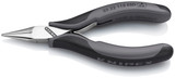 KNIPEX 4 1/2" Electronics Pliers-Half Round Tips, ESD Handles