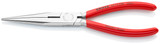 KNIPEX 8" Long Nose Pliers with Cutter - Chrome-Plated