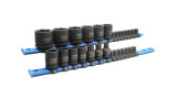 Holex 1/2 Drive 6 Point Standard IMPACT Socket Set of 14 on Rails Holex U63113 1/2