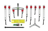 Kukko 13-piece universal puller set (2-jaw and 3-jaw) with narrow, quick-adjusting jaws product only view