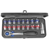 4045197607416 Holex 18 Piece Metric and Inch Push Through Rachet Set Holex 619500