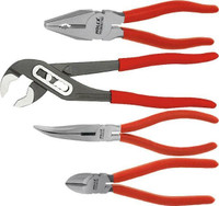Holex 4 Piece Pliers Set with Plastic Coated Handles