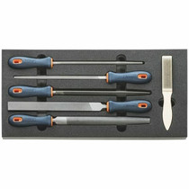 Garant 6 Piece Workshop Files and Brush Set in Rigid Foam Inlay Garant Tools 952253 6