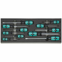 993298310299 Wera 11 Piece Kraftform Screwdriver Set in Rigid Foam Inlay 953438 11