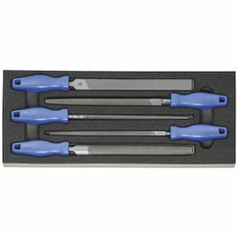 Dick Engineer File Set in Rigid Foam Inlay, Set of 5