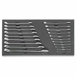 Holex Combination Wrenches in Rigid Foam Inlay, Set of 20