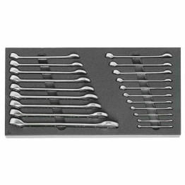 Holex Combination Wrenches in Rigid Foam Inlay, Set of 20