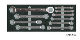 10 Piece Ratchet Ring Wrench Set Garant