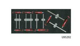 8 Piece Holex Inch T-handle Hex Screwdriver with Side Drive Set Holex U95292 8