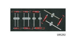 8 Piece Holex Inch T-handle Hex Screwdriver with Side Drive Set Holex U95292 8