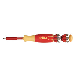 Wiha 38051 Electricians Screwdriver Insulated 12-in-1 Bit Holder