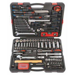 4045197608703 Holex 1/4", 3/8", and 1/2" Drive Socket Set, 148-Piece - Metric   630002 148