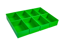 L-BOXX Inset Boxes D3 Green, 8 Pieces