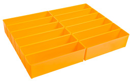 L-BOXX Inset Boxes F3 Orange, 12 Pieces