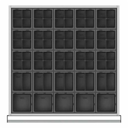 Garant Gridline easyPick small parts storage bin set, 20×20G, Drawer front height / type: 50/1
