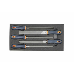 Garant Workshop Files Set in Rigid Foam Inlay, 5 Pieces