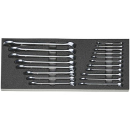 Garant Precision Combination Wrenches in Rigid Foam Inlay, Set of 19