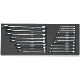 Garant Precision Combination Wrenches in Rigid Foam Inlay, Set of 19
