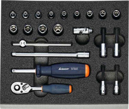 Garant 1/4" Drive Sockets in Rigid Foam Inlay, Set of 22