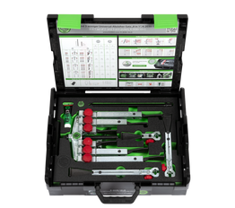Kukko 13-piece universal puller set (2-jaw and 3-jaw) with narrow, quick-adjusting jaws