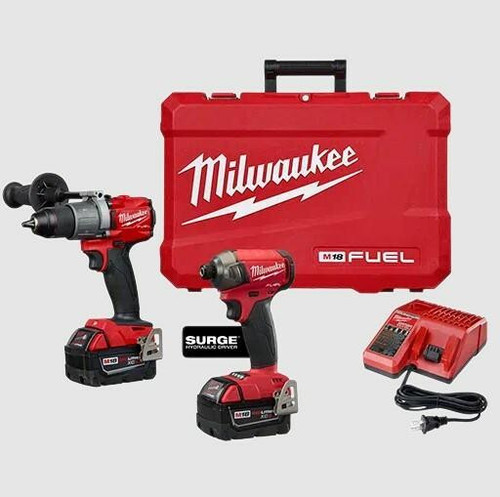 029200009927 Milwaukee Tools M18 Fuel 2 Tool Combo Kit 2 XC5.0 RedLithium Batteries Milwaukee Tools U07073 2999-22 029200009927 Milwaukee Tools M18 Fuel 2 Tool Combo Kit 2 XC5.0 RedLithium Batteries Milwaukee Tools U07073 2999-22