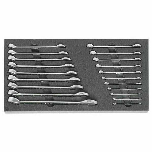 Holex Combination Wrenches in Rigid Foam Inlay, Set of 20