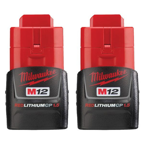 Milwaukee 48-11-2411 M12 REDLITHIUM Compact Battery Two Pack Milwaukee Tools