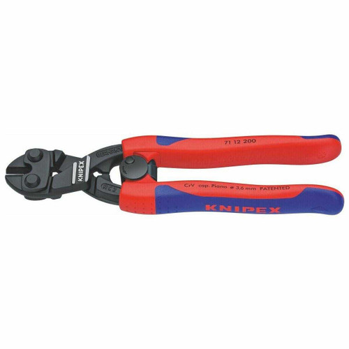 Knipex CoBolt compact bolt cutters with chemically blackened jaws and multi-component grips, side view