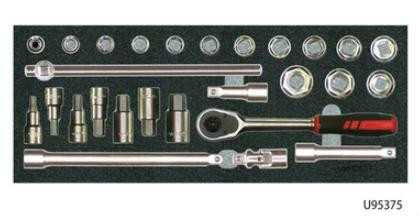 27 Piece Holex 1/2 Drive Socket Set Holex U95375 27