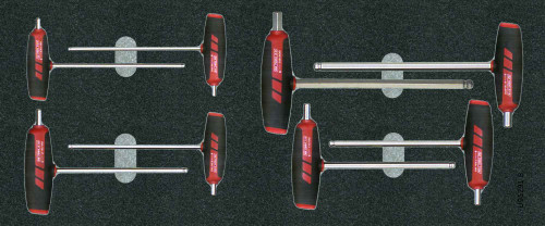 8 Piece Holex Inch T-handle Hex Ball Point Screwdriver with Side Drive Set Holex U95291 8