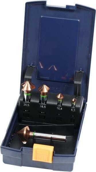 Garant High-Precision HSS 90 Degree Countersinks with TiAlN Coating Set in Case