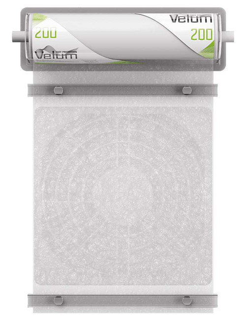 Velum industrial protective filter sheet in extended view showing the knitted fabric that covers a machine intake grille