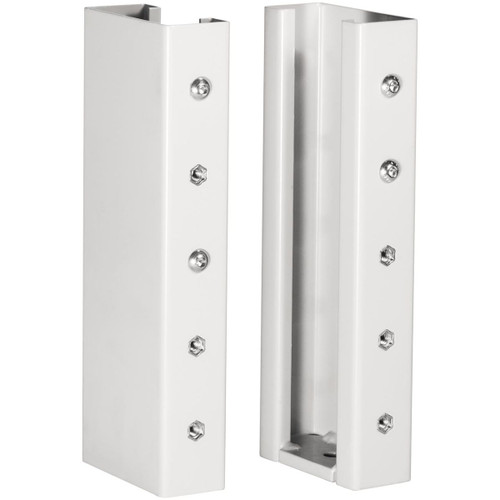 Manual height adjustment plug-in modules for GARANT GridLine workbench feet, powder-coated light gray finish