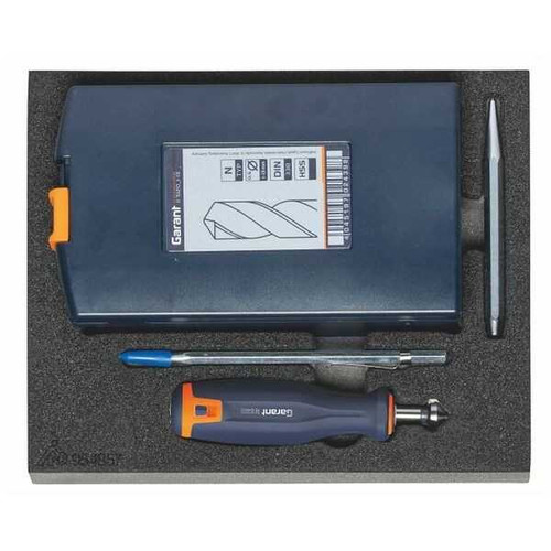 Marking, Drilling, and Deburring Set in Ridged Foam Inlay, 4 Piece