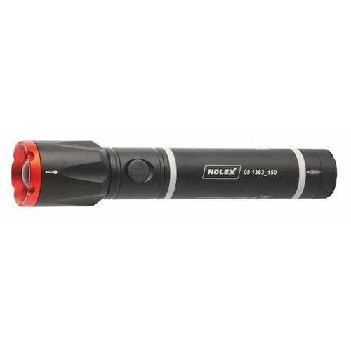 Holex LED Flashlight, Rechargeable Battery, 150 mm